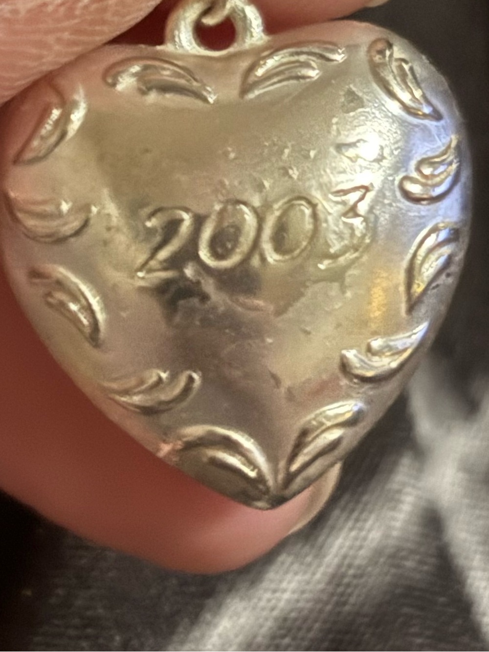Heart Pendant Necklace - Silver Tone